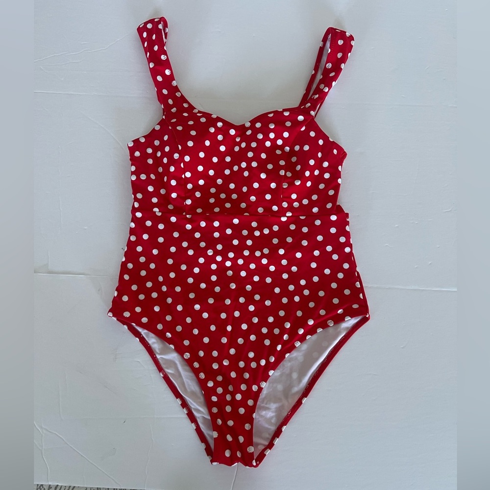 Red Polka Dot Swimsuit by CupShe‎
